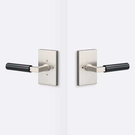 Sure-Loc Hardware Sure-Loc Hardware Levanto Privacy Rosette, Nickel, Smooth Grip in Flat Black LV102 NI GRIP-SM FBL